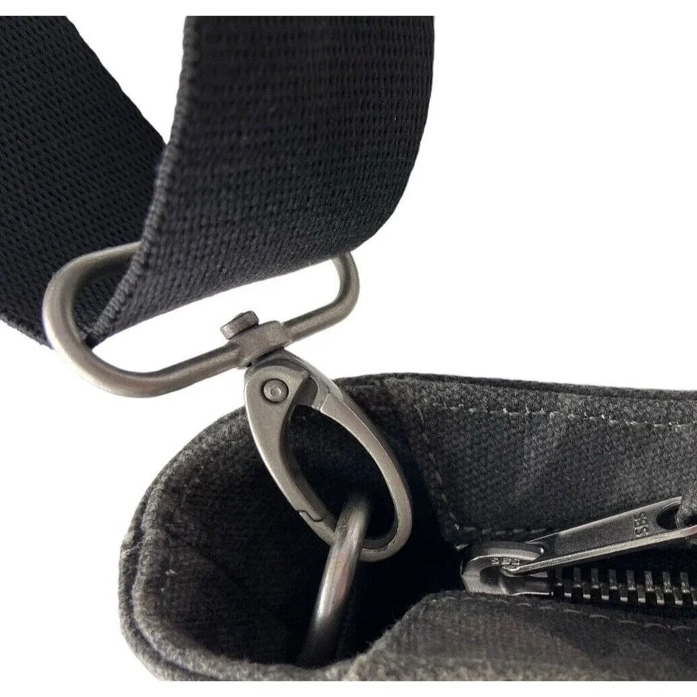 Quilted Koala Kanvas Mini‎ City Bag Gray Camo Canvas Crossbody Bag Guitar Strap